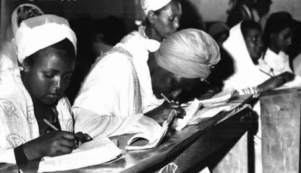 Ethiopian national literacy campaign during Derg regime.