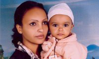 Serkalem Fasil and her son Nafkot Eskinder