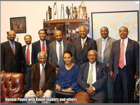 Donald Payne with Kinijit leaders and others ዶናልድ ፔይን ከቅንጅት መሪዎችና ከሌሎች ጋር