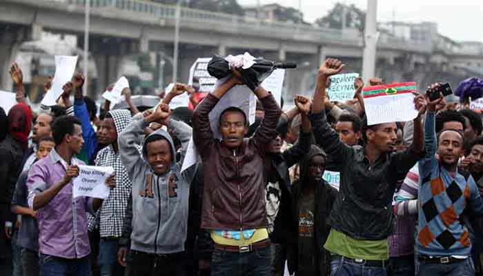 Protests accusing the Ethiopian government 