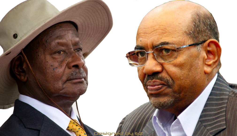 Yoweri Kaguta Museveni  (Ugandas president) & Omar Hassan Ahmad al-Bashir (former Sudanese president) 