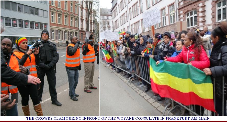 በፍራንክፈርት የኢትዮጵያ ቆንስላ ታላቅ የተቃውሞ ሰልፍ ተካሄደ