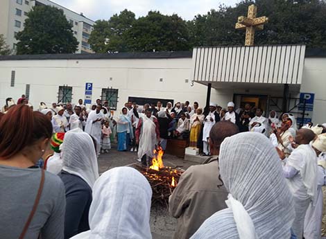 በስዊድን፣ ስቶክሆልም የደብረ ታቦር በዓል ተከበረ በመድኃኒዓም ቤተክርስቲያን ሲከበር፣ ማክሰኞ ሐምሌ 13 ቀን 2006 ዓ.ም. Demera in Stockholm, Sweden