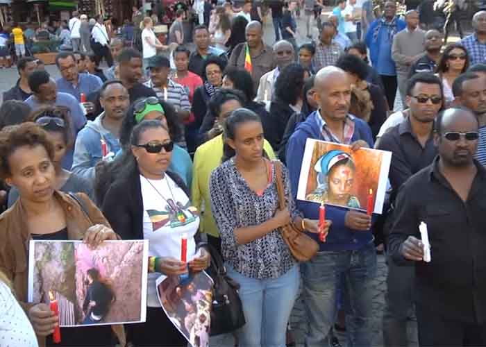 Frankfurt candlelight vigil and petition