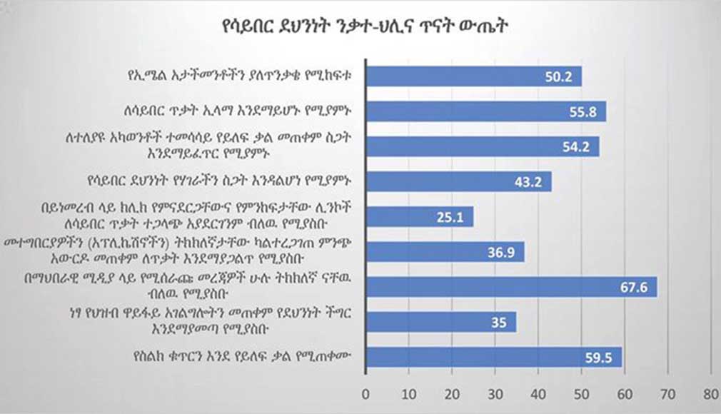 የሳይበር ደኅንነት ንቃተ-ሕሊና ጥናት ውጤት