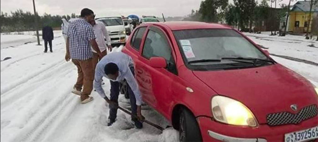 ዛሬ የበረዶ ክምር የወረራት አሾካ ቀበሌ፣ ምዕራብ አርሲ ዞን ኮፈሌ ወረዳ