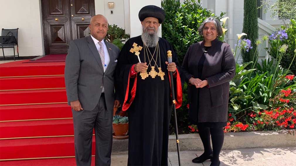 ብፁዕ ወ ቅዱስ አቡነ ማትያስ እና ከአምባሳደር ጊታ ፓሲ