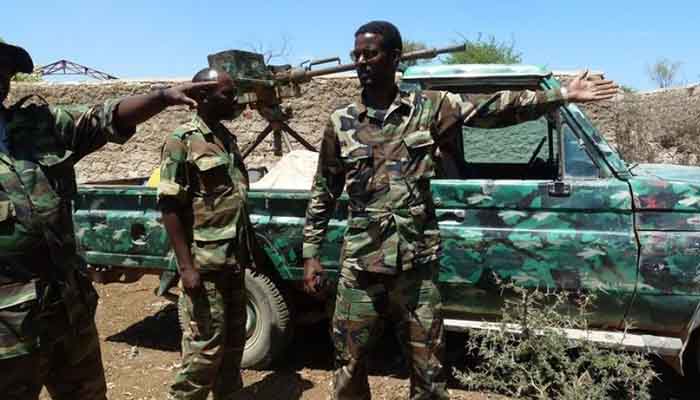 Ethiopian troops in Baidoa, Somalia.