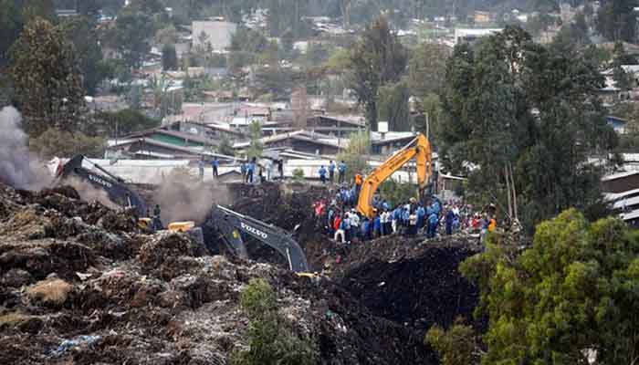 Police and rescue workers.
