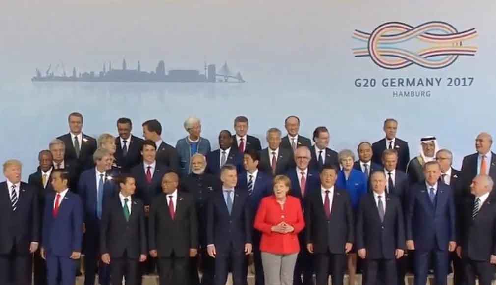 G20 summit in Hamburg, July 2017.