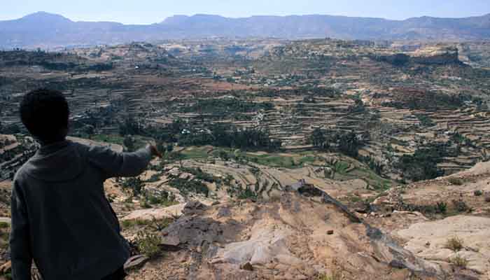 The rugged landscape of northern Ethiopia's Tigray region.